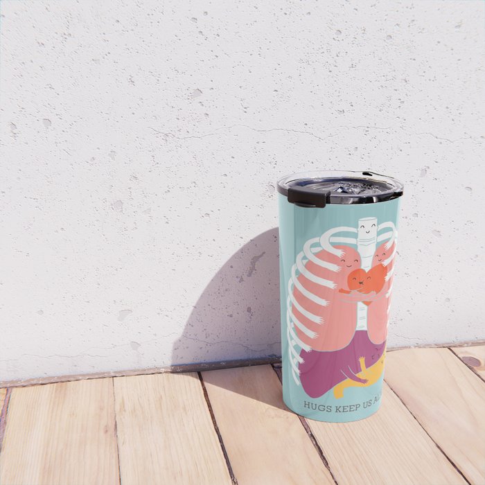 Hugs keep us alive Travel Mug Gallery Image 4
