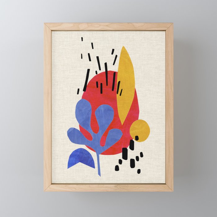 Blue Leaf Willow Mini Art Print Gallery Image 1