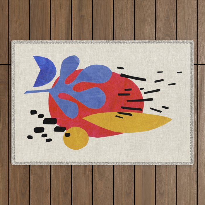 Blue Leaf Willow Outdoor Rug Gallery Image 1