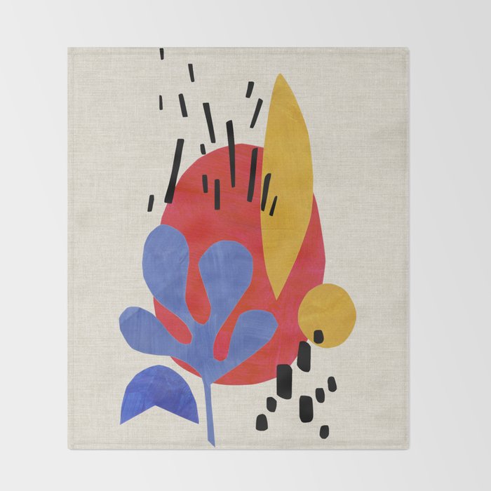 Blue Leaf Willow Throw Blanket Gallery Image 2