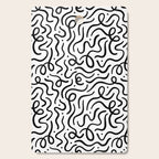 Fun black line doodle art pattern Cutting Board Gallery Image 1