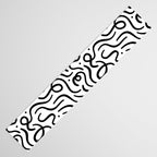 Fun black line doodle art pattern Table Runner Gallery Image 3