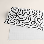 Fun black line doodle art pattern Wrapping Paper Gallery Image 2