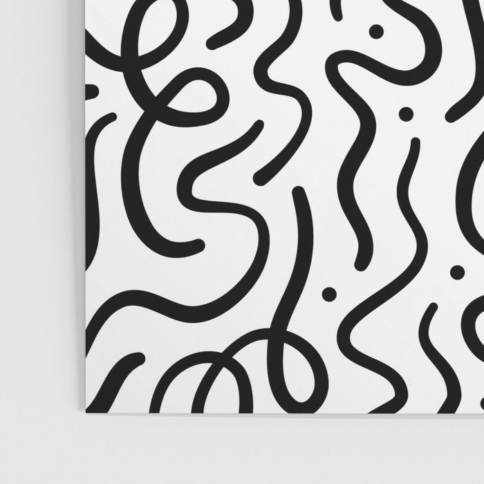 Fun black line doodle art pattern Poster Gallery Image 3