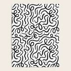 Fun black line doodle art pattern Poster Gallery Image 4