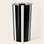 Bold Black And White Simple Stripes Elegant Minimalistic Style Travel Mug Gallery Image 1