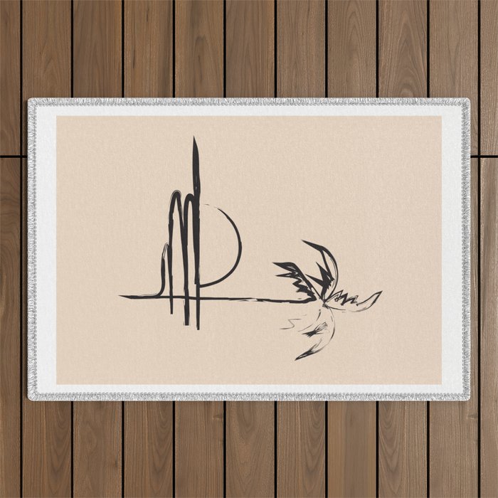 Abstract Landscape Outdoor Rug Gallery Image 1
