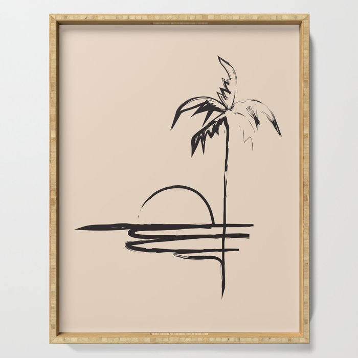 Abstract Landscape Serving Tray Gallery Image 1