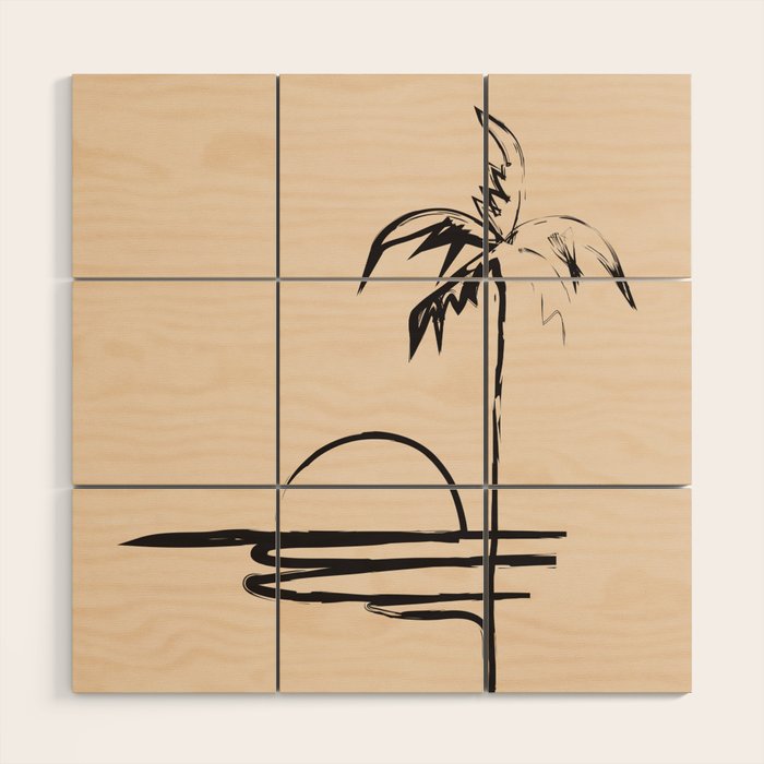 Abstract Landscape Wood Wall Art Gallery Image 1