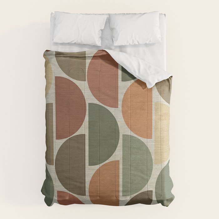 Mid-Century Canvas Geo Pattern Comforter Gallery Image 1
