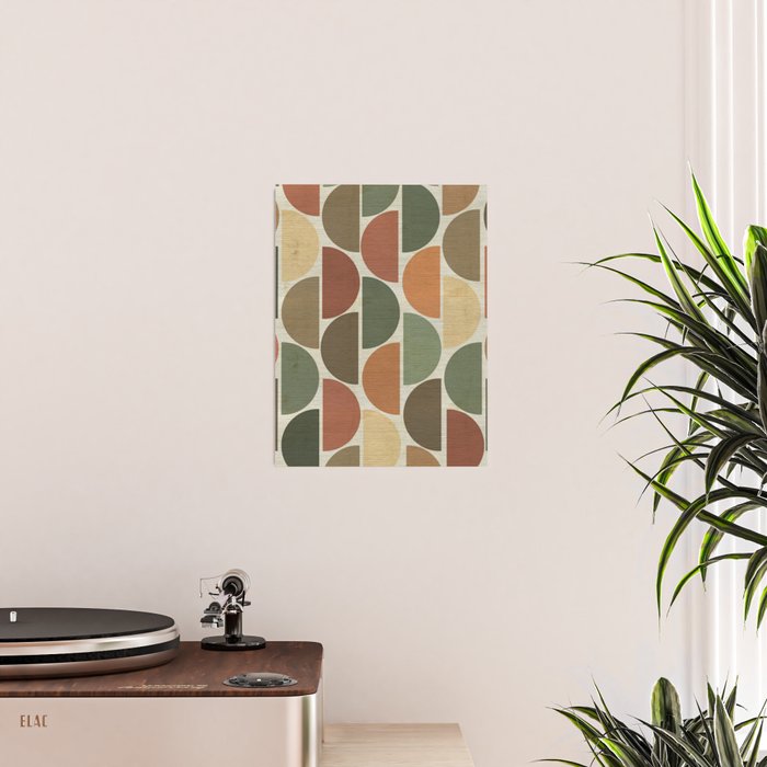 Mid-Century Canvas Geo Pattern Poster Gallery Image 2