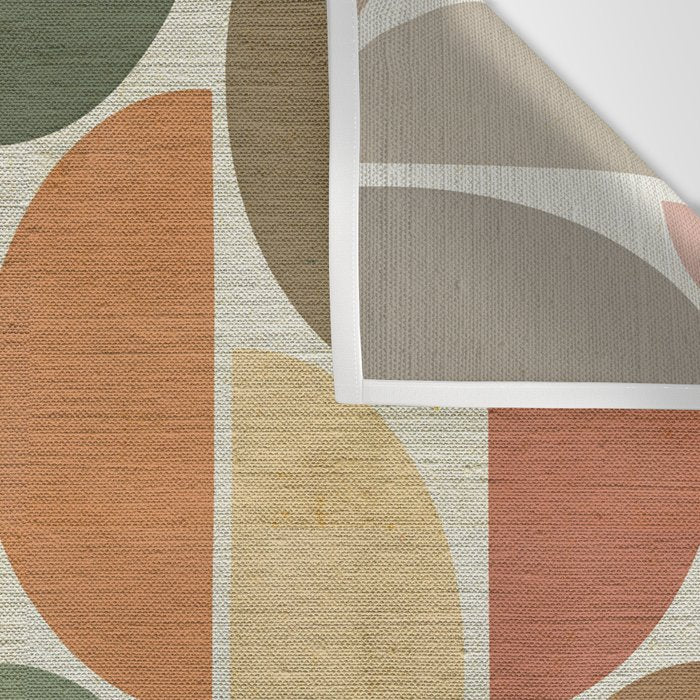 Mid-Century Canvas Geo Pattern Wall Tapestry Gallery Image 3