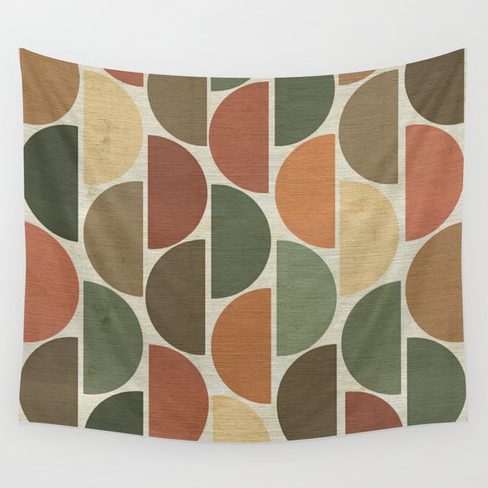 Mid-Century Canvas Geo Pattern Wall Tapestry Gallery Image 4