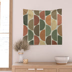 Mid-Century Canvas Geo Pattern Wall Tapestry Gallery Image 2