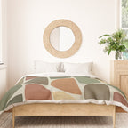 Mid-Century Canvas Geo Pattern Duvet Cover Gallery Image 3