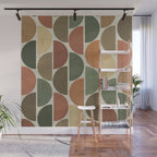 Mid-Century Canvas Geo Pattern Wall Mural Gallery Image 1