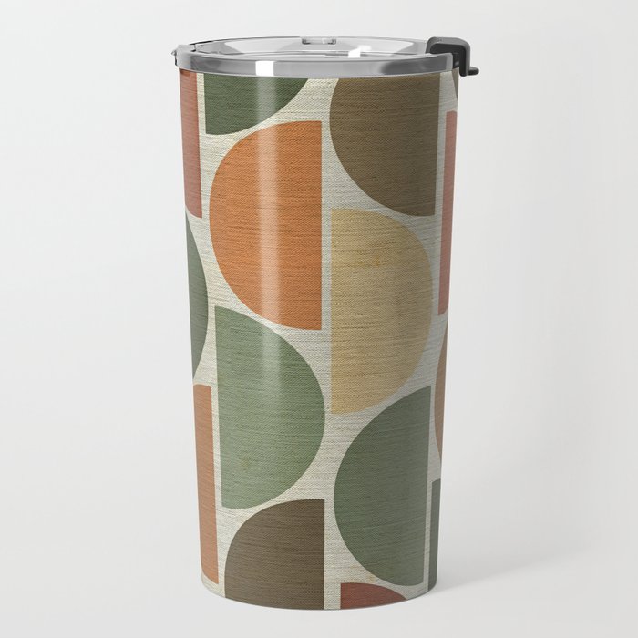 Mid-Century Canvas Geo Pattern Travel Mug Gallery Image 2