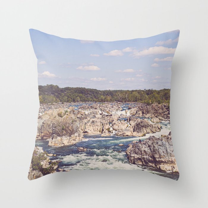 Great Falls Potomac River II Throw Pillow Gallery Image 6