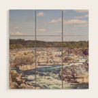 Great Falls Potomac River II Wood Wall Art Gallery Image 1