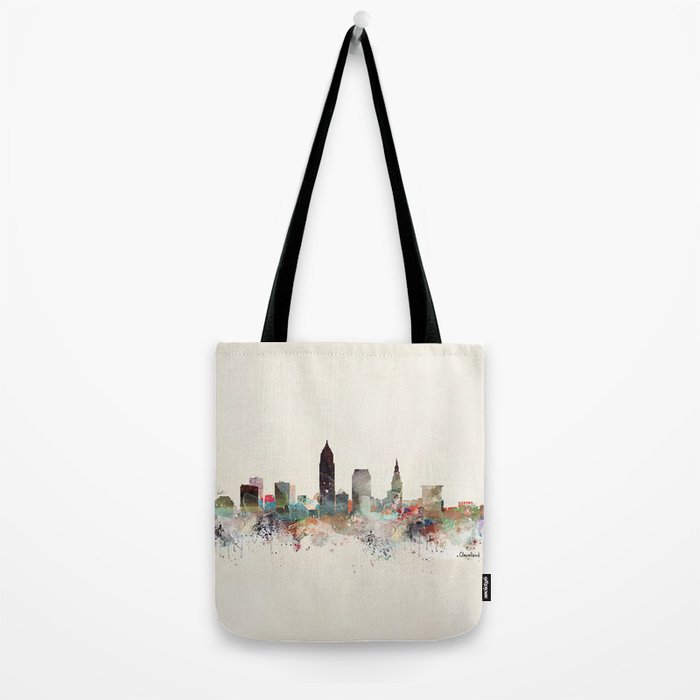 cleveland ohio skyline Tote Bag Gallery Image 2
