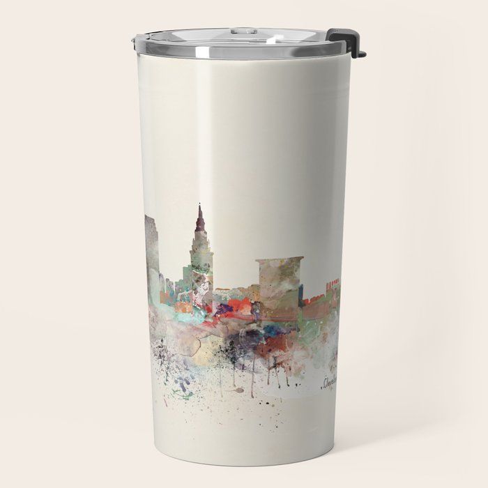 cleveland ohio skyline Travel Mug Gallery Image 2