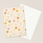 Neutral Smiley Face Pattern Stationery Card Gallery Image 2