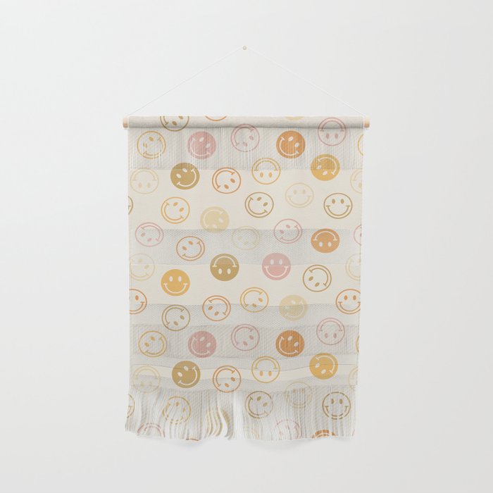 Neutral Smiley Face Pattern Wall Hanging Gallery Image 1
