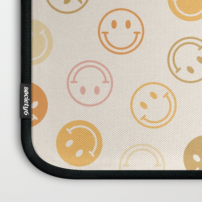 Neutral Smiley Face Pattern Laptop Sleeve Gallery Image 3