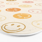 Neutral Smiley Face Pattern Bath Mat Gallery Image 3