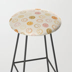 Neutral Smiley Face Pattern Stool Gallery Image 2