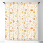 Neutral Smiley Face Pattern Window Curtain Gallery Image 5