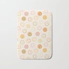 Neutral Smiley Face Pattern Bath Mat Gallery Image 1
