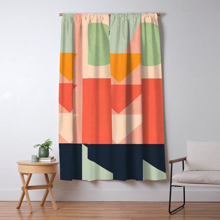 Abstract Geometric Shapes 91 Window Curtain Gallery Image 5