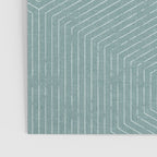 boho hexagon stripes - dusty blue Poster Gallery Image 3