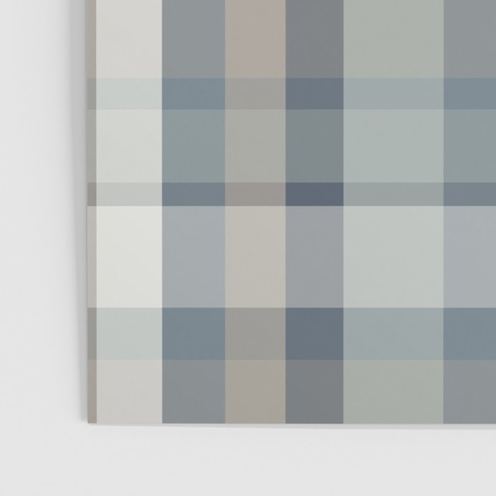 Retro Modern Plaid Pattern 2 in Neutral Blue Gray Poster Gallery Image 3