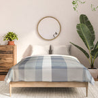 Retro Modern Plaid Pattern 2 in Neutral Blue Gray Comforter Gallery Image 3
