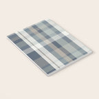 Retro Modern Plaid Pattern 2 in Neutral Blue Gray Notebook Gallery Image 3