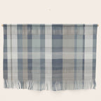 Retro Modern Plaid Pattern 2 in Neutral Blue Gray Wall Hanging Gallery Image 1