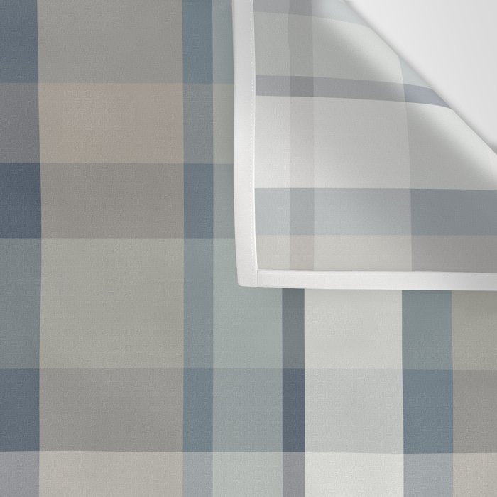 Retro Modern Plaid Pattern 2 in Neutral Blue Gray Wall Tapestry Gallery Image 3