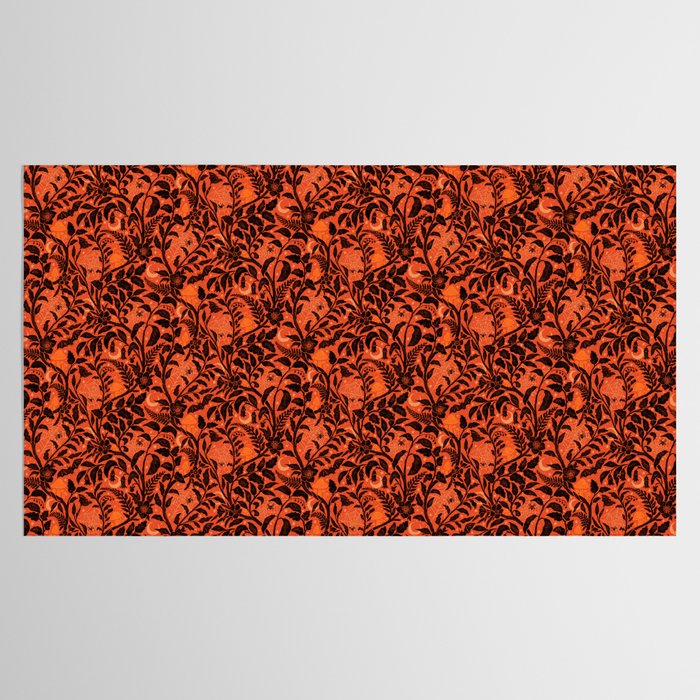 Mysterious Garden - black and orange Tablecloth Gallery Image 2
