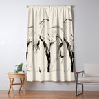 Two Horses - Minimal Line Drawing Window Curtain Gallery Image 5