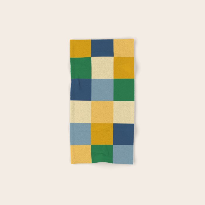 Bold Colorful Checks Pattern - Large XXIII Bath Towel Gallery Image 1