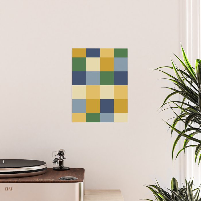 Bold Colorful Checks Pattern - Large XXIII Poster Gallery Image 2
