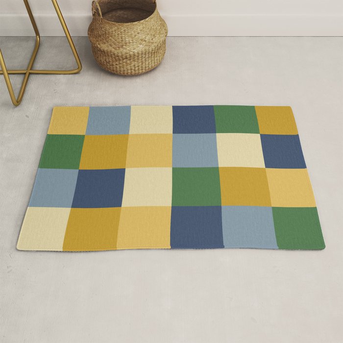 Bold Colorful Checks Pattern - Large XXIII Rug Gallery Image 1