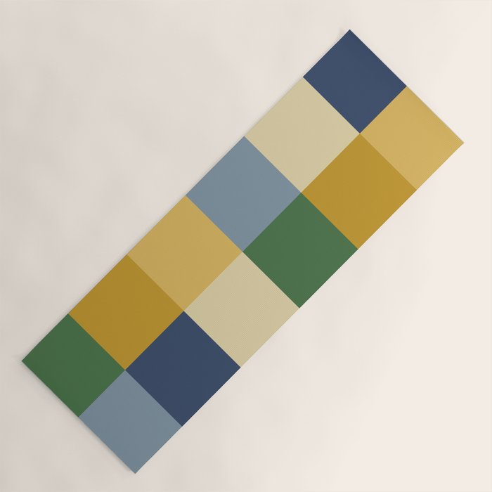 Bold Colorful Checks Pattern - Large XXIII Yoga Mat Gallery Image 1