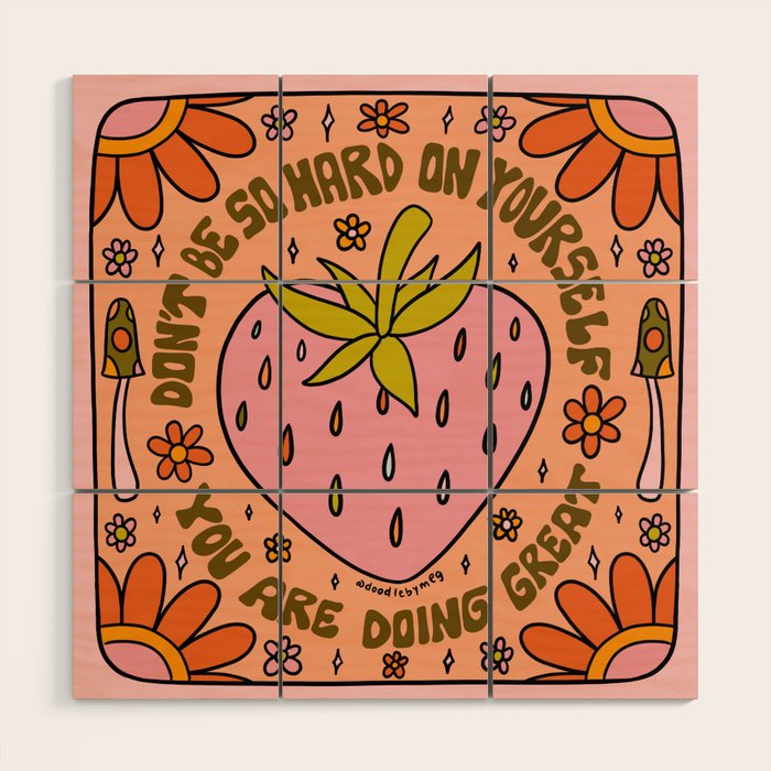 Don't Be So Hard on Yourself Wood Wall Art Gallery Image 1