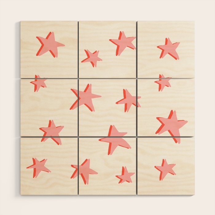 Stars Double Wood Wall Art Gallery Image 1