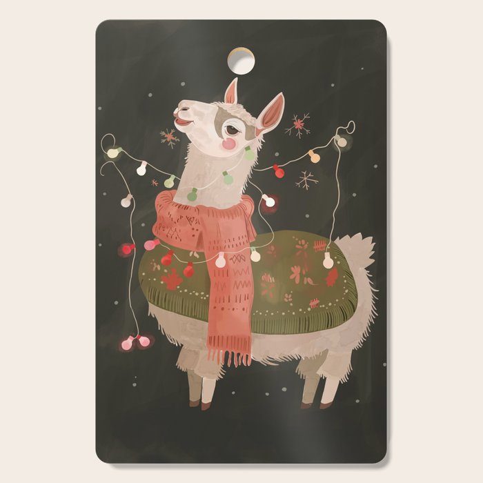 Holiday Llama Joy Cutting Board Gallery Image 1