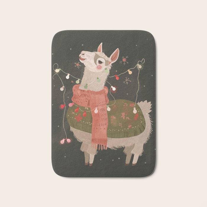 Holiday Llama Joy Bath Mat Gallery Image 1