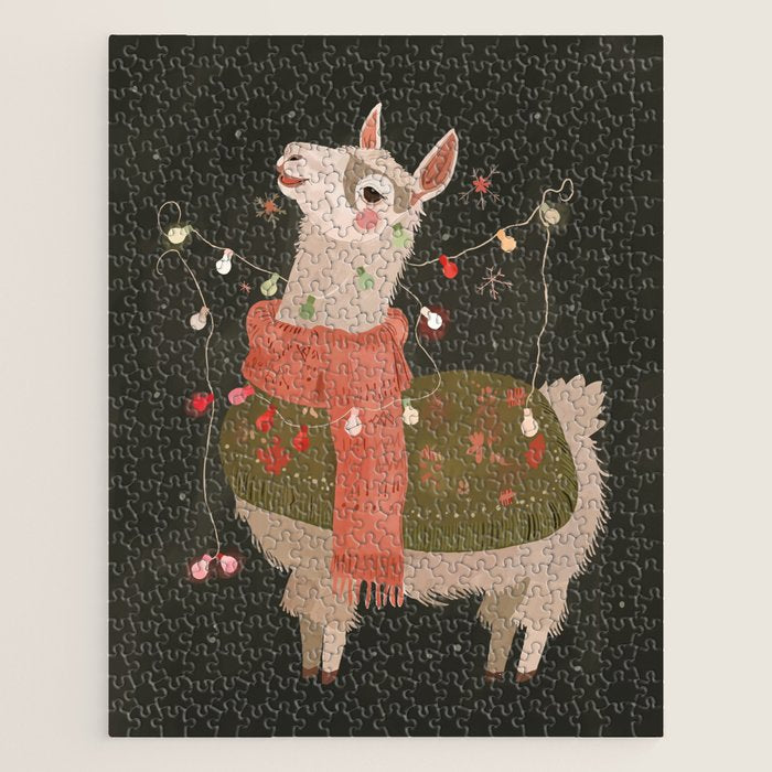 Holiday Llama Joy Jigsaw Puzzle Gallery Image 1